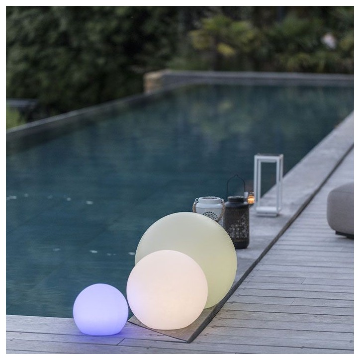 Boule lumineuse flottante - LUMISKY - BOBBY C40 - LED multicolore dimmable - Télécommande - Recharge induction - Ø40 cm