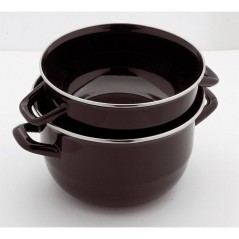 Marmite - BAUMALU - Moules 24 - Émail - Noir - Spéciale cuisson moul