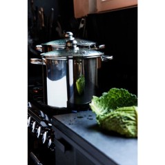 Marmite - BAUMALU - Traiteur 34 - 22 L - Couvercle verre - Grande capa