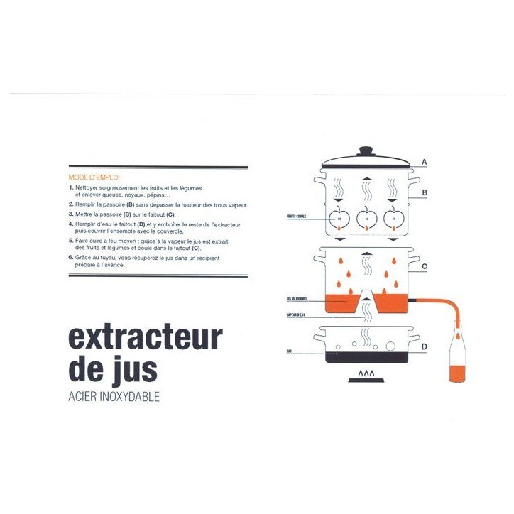 Marmite - BAUMALU - Extracteur jus 26 - Inox - Multi-usage - Grande capacité