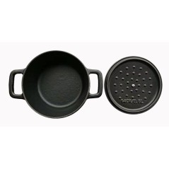 Cocotte - BAUMALU - Ronde Mini 14 - Fonte - Couvercle - Design