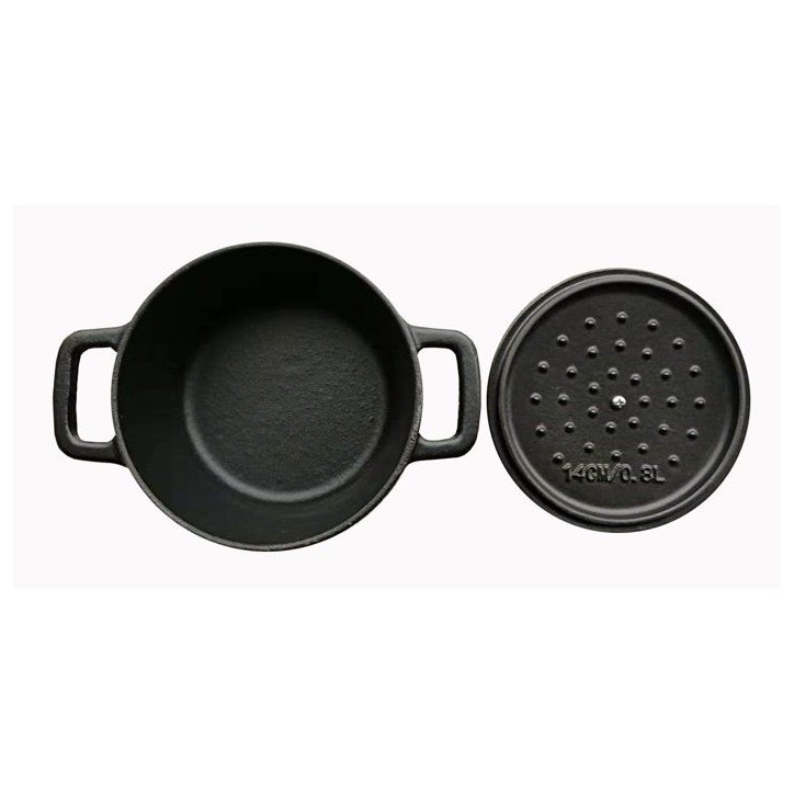 Cocotte - BAUMALU - Ronde Mini 14 - Fonte - Couvercle - Design