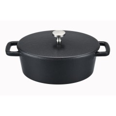 Cocotte - BAUMALU - Ovale Mini - Fonte - 12,5x9,5 cm - Couvercle