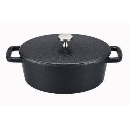 Cocotte - BAUMALU - Ovale Mini - Fonte - 12,5x9,5 cm - Couvercle