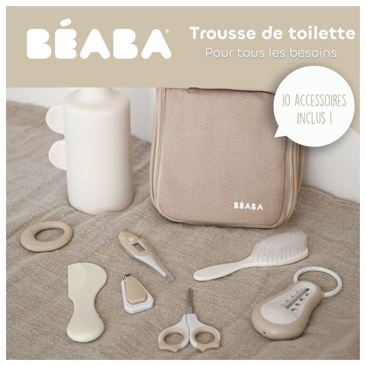 Trousse de toilette - BEABA - 10 accessoires - Terre d'argile Trousse de toilette - BEABA - 10 accessoires - Terre d'argile