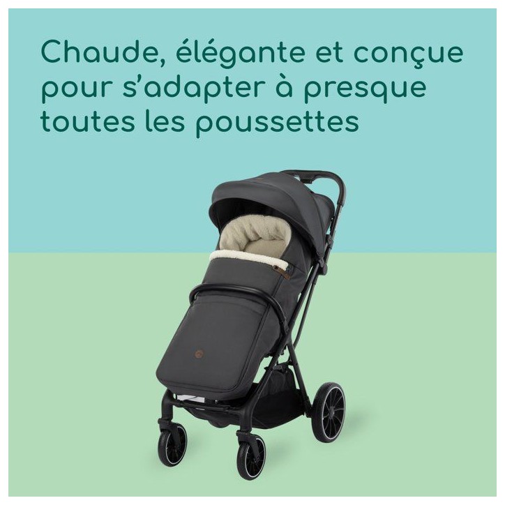 BEBECONFORT Chanceliere pour poussette, tissu doux, De la naissance a 3 ans, Mineral graphite