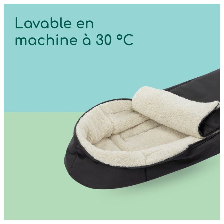 BEBECONFORT Chanceliere pour poussette, tissu doux, De la naissance a 3 ans, Mineral graphite
