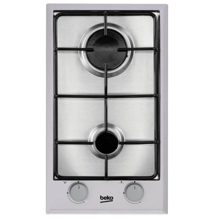 Table de cuisson a gaz - BEKO - 2 foyers - 30 cm - Inox - HDCG32220FX