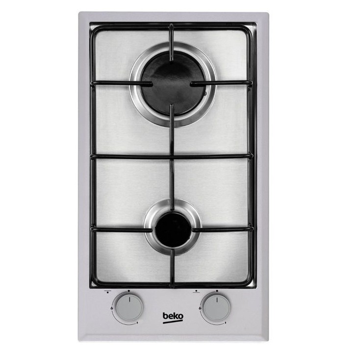 Table de cuisson a gaz - BEKO - 2 foyers - 30 cm - Inox - HDCG32220FX Table de cuisson a gaz - BEKO - 2 foyers - 30 cm - Inox - HDCG32220FX