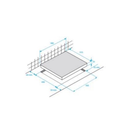 Table de cuisson a gaz - BEKO - 2 foyers - 30 cm - Inox - HDCG32220FX