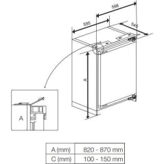 Congélateur armoire - BEKO - BU1204N - Intégrable - 3 tiroirs - 4,9
