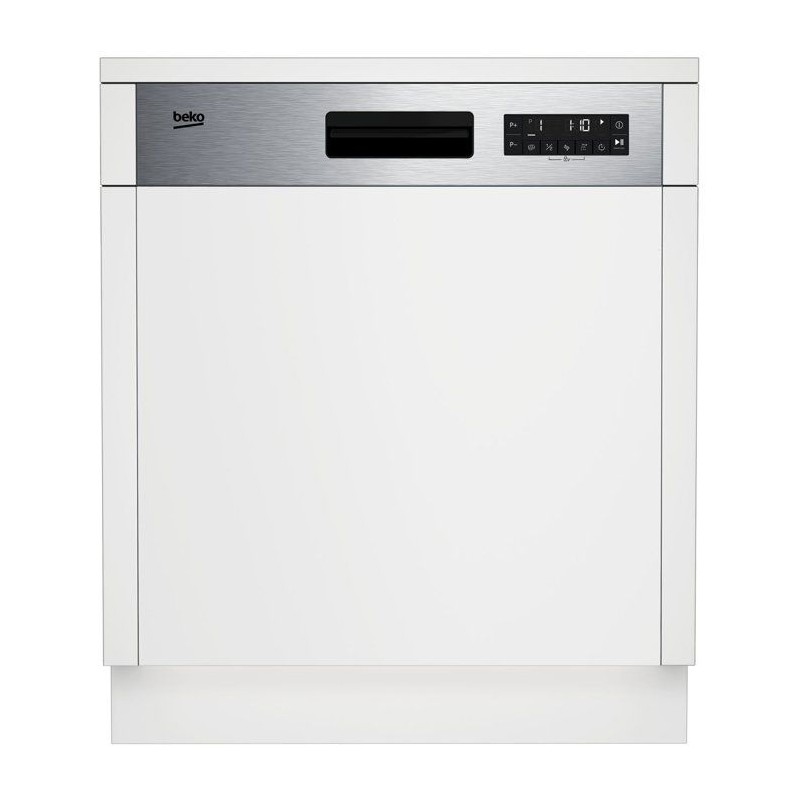 Lave-vaisselle semi-encastrable BEKO BDSN28530X - 15 couverts - L60cm