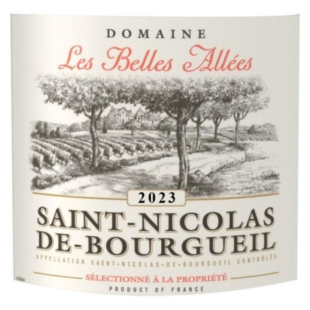 Domaine Les Belles Allées 2024Saint-Nicolas-de-Bourgueil - Vin rouge de Loire
