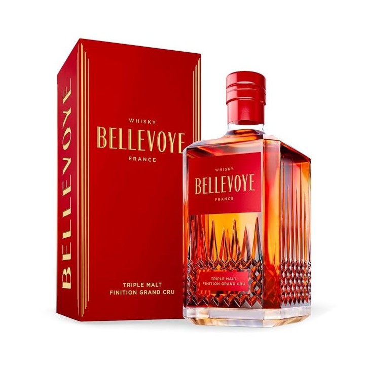 BELLEVOYE - ROUGE - Whisky - Triple Malt - Origine : France - 43 % alcool - bouteille 70 cl BELLEVOYE - ROUGE - Whisky - Triple Malt - Origine : France - 43 % alcool - bouteille 70 cl