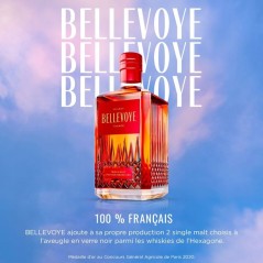 BELLEVOYE - ROUGE - Whisky - Triple Malt - Origine : France - 43 % alc