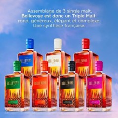 BELLEVOYE - ROUGE - Whisky - Triple Malt - Origine : France - 43 % alc