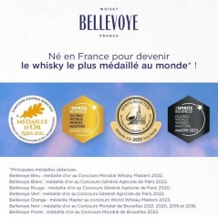 BELLEVOYE - ROUGE - Whisky - Triple Malt - Origine : France - 43 % alc