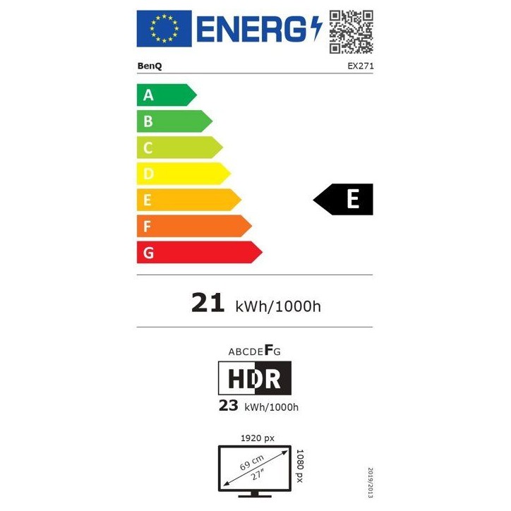 Ecran LCD - BenQ - EX271 - 27 - FHD - 180Hz - FreeSync - Eye Care Ecran LCD - BenQ - EX271 - 27 - FHD - 180Hz - FreeSync - Eye Care
