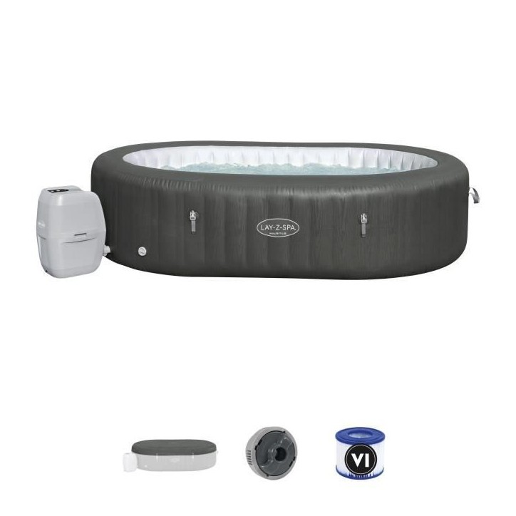 Spa gonflable BESTWAY - Lay-Z-Spa Mauritius - Avec Wifi - Airjet 180 Airjets - 270 x 180 x 71 cm - 5 a 7 places - Rectangulaire Spa gonflable BESTWAY - Lay-Z-Spa Mauritius - Avec Wifi - Airjet 180 Airjets - 270 x 180 x 71 cm - 5 a 7 places - Rectangulaire