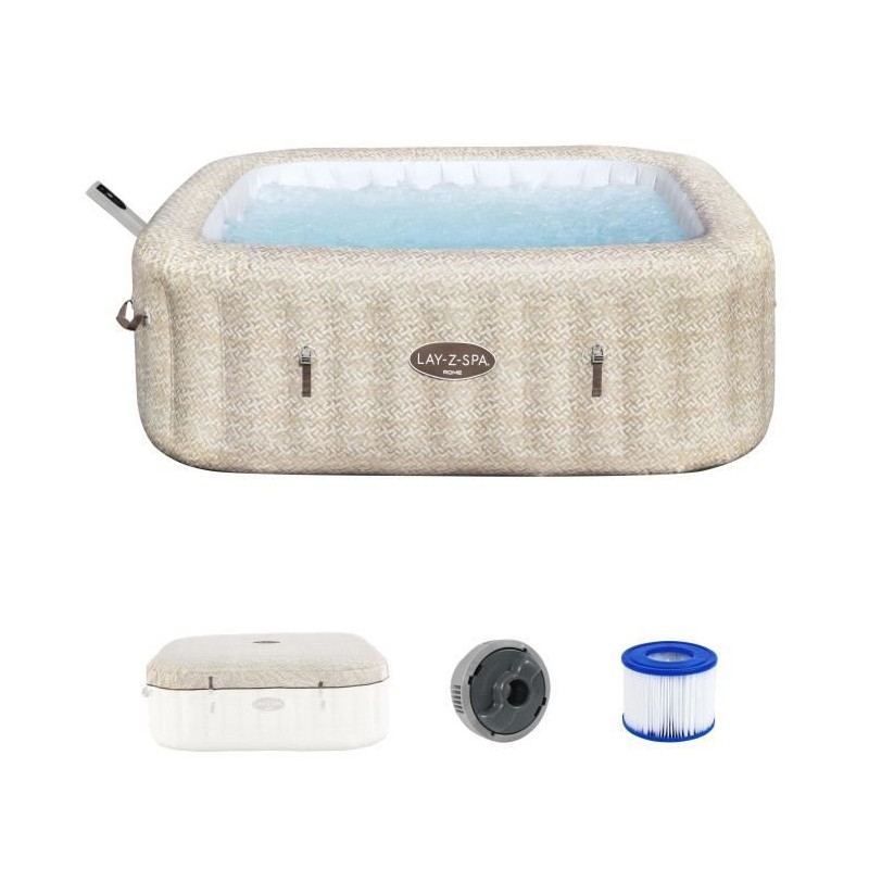 Spa gonflable BESTWAY - Lay-Z-Spa Rome - 180 airjets - 201 x 201 x 71