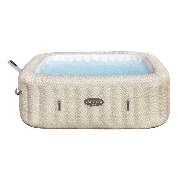 Spa gonflable BESTWAY - Lay-Z-Spa Rome - 180 airjets - 201 x 201 x 71 cm - 5 a 7 places - Carré (couverture, cartouche, diffuse Spa gonflable BESTWAY - Lay-Z-Spa Rome - 180 airjets - 201 x 201 x 71 cm - 5 a 7 places - Carré (couverture, cartouche, diffuse