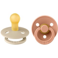 Sucette bébé - BIBS - Colour - Embout rond - Pack de 2 - Caoutchouc