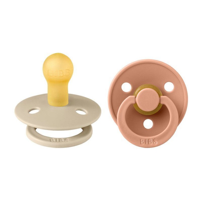 Sucette bébé - BIBS - Colour - Embout rond - Pack de 2 - Caoutchouc