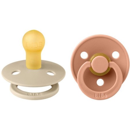 Sucette bébé - BIBS - Colour - Embout rond - Pack de 2 - Caoutchouc