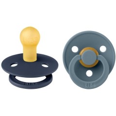 Sucette bébé - BIBS - Colour - Embout rond - Pack de 2 - Caoutchouc