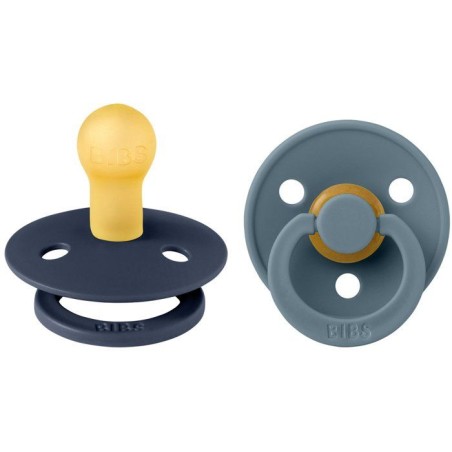 Sucette bébé - BIBS - Colour - Embout rond - Pack de 2 - Caoutchouc