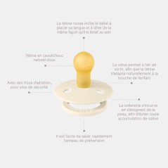 Sucette bébé - BIBS - Colour - Embout rond - Pack de 2 - Caoutchouc