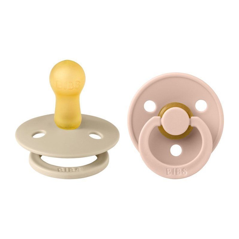 Sucette bébé - BIBS - Colour - Embout rond - Pack de 2 - Caoutchouc