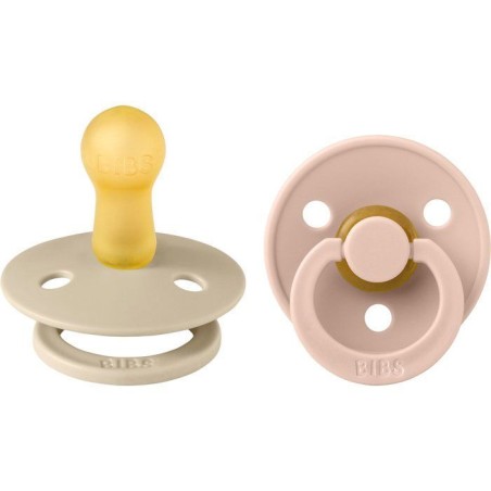 Sucette bébé - BIBS - Colour - Embout rond - Pack de 2 - Caoutchouc