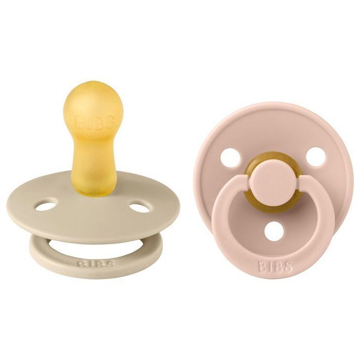 Sucette bébé - BIBS - Colour - Embout rond - Pack de 2 - Caoutchouc naturel - Taille 2 Vanilla Blush Sucette bébé - BIBS - Colour - Embout rond - Pack de 2 - Caoutchouc naturel - Taille 2 Vanilla Blush