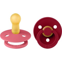 Sucette bébé - BIBS - Colour - Embout rond - Pack de 2 - Caoutchouc
