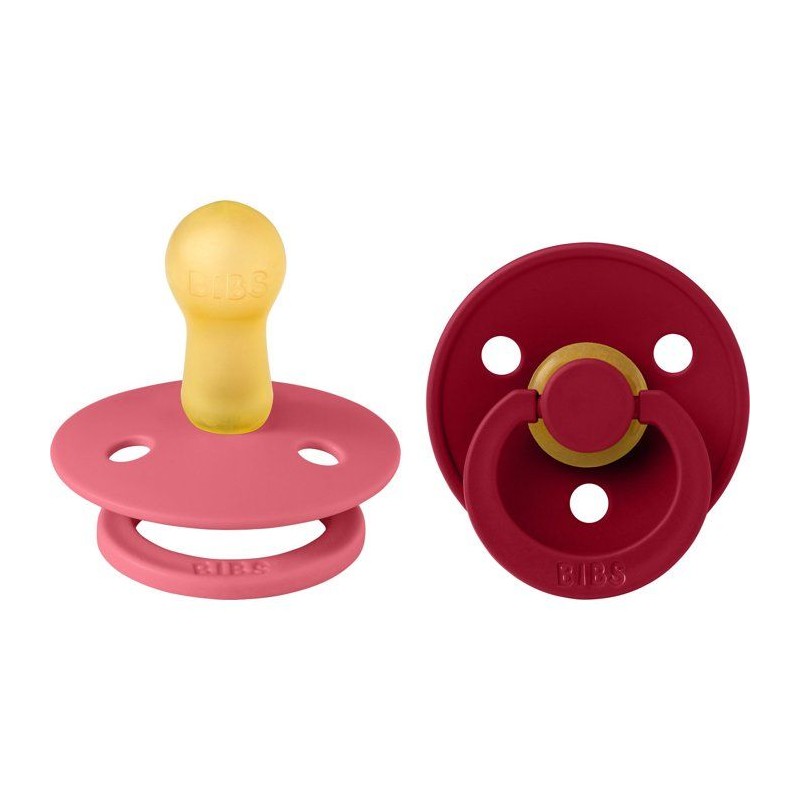 Sucette bébé - BIBS - Colour - Embout rond - Pack de 2 - Caoutchouc