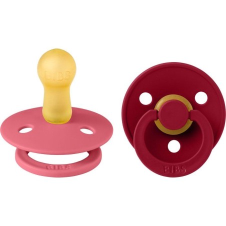 Sucette bébé - BIBS - Colour - Embout rond - Pack de 2 - Caoutchouc