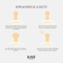 Sucette bébé - BIBS - Colour - Embout rond - Pack de 2 - Caoutchouc