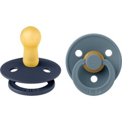 Sucette bébé - BIBS - Colour - Embout rond - Pack de 2 - Caoutchouc