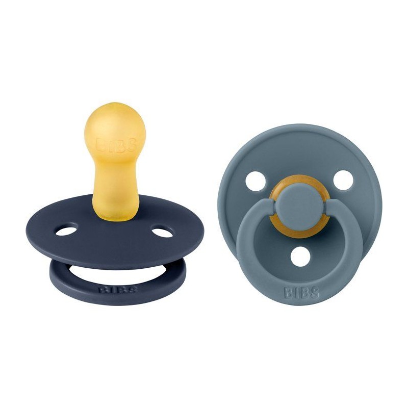 Sucette bébé - BIBS - Colour - Embout rond - Pack de 2 - Caoutchouc