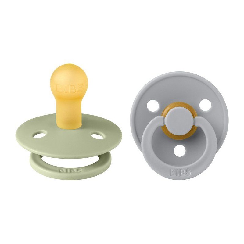 Sucette bébé - BIBS - Colour - Embout rond - Pack de 2 - Caoutchouc