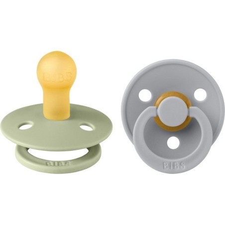 Sucette bébé - BIBS - Colour - Embout rond - Pack de 2 - Caoutchouc