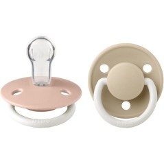 Sucette bébé - BIBS - DeLux - Embout rond - Pack de 2 - Silicone - T