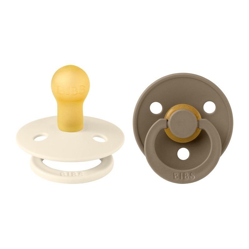 Sucette bébé - BIBS - Colour - Embout rond - Pack de 2 - Caoutchouc