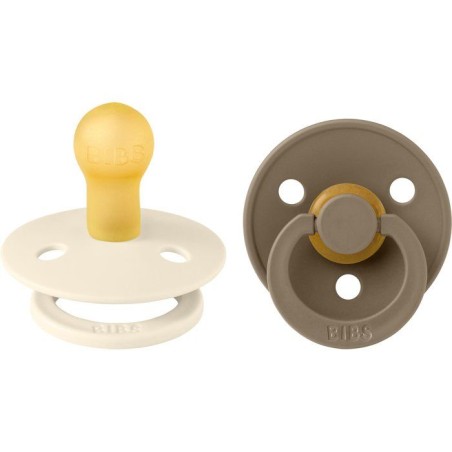 Sucette bébé - BIBS - Colour - Embout rond - Pack de 2 - Caoutchouc