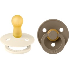 Sucette bébé - BIBS - Colour - Embout rond - Pack de 2 - Caoutchouc