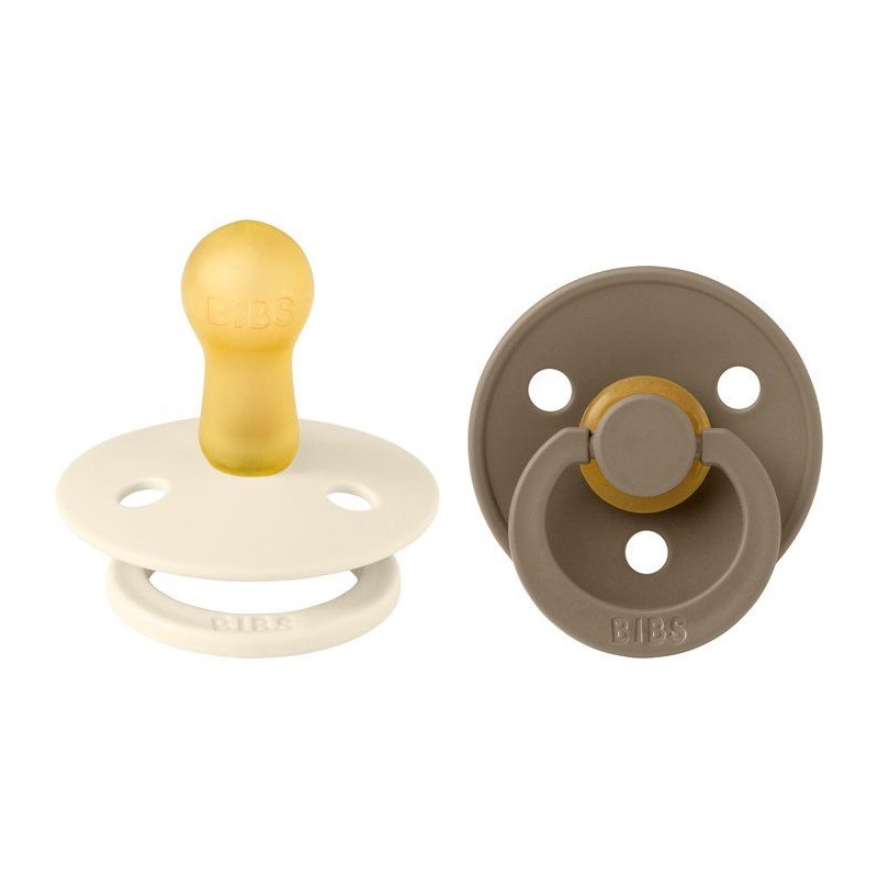 Sucette bébé - BIBS - Colour - Embout rond - Pack de 2 - Caoutchouc