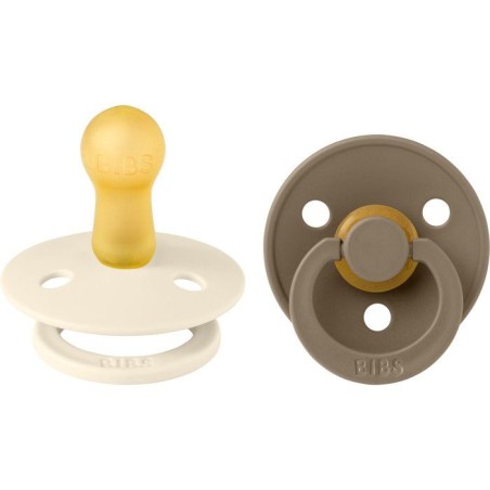 Sucette bébé - BIBS - Colour - Embout rond - Pack de 2 - Caoutchouc