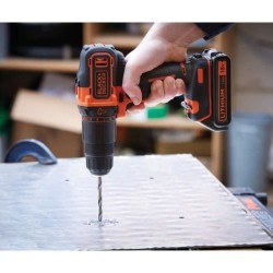 Perceuse a percussion sans fil - 18V - BLACK+DECKER - BDCHD18C2TA-QW