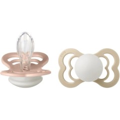 Sucette bébé - BIBS Supreme - Symétrique - T2 - Silicone - Blush Va